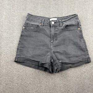 H&M Women's Size 8 High Waist Denim Shorts Gray